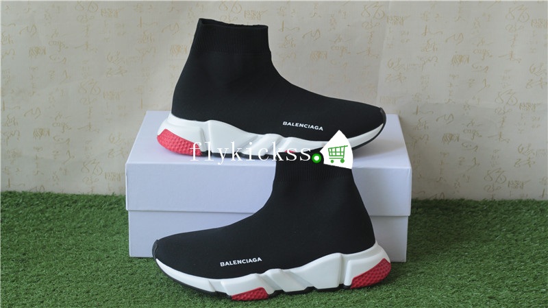 Balenciaga Speed Trainer Sock Black Red